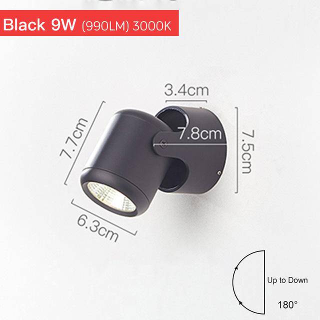 Spot LED Orientable Parsimony | Marco Lucetti Noir / 9W