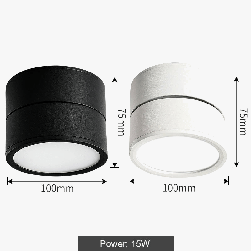 Spot LED pliable PULSE : Montage surface, Réglage rotatif, Éclairage intérieur | Marco Lucetti