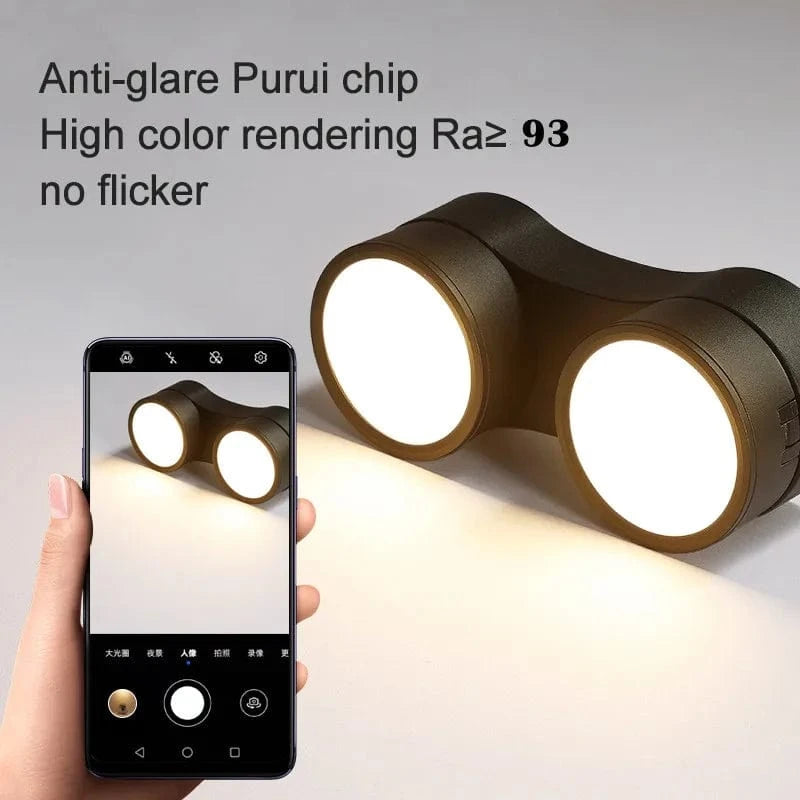 Spot LED pliable PULSE : Montage surface, Réglage rotatif, Éclairage intérieur | Marco Lucetti