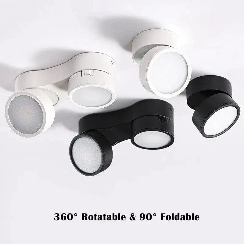 Spot LED pliable PULSE : Montage surface, Réglage rotatif, Éclairage intérieur | Marco Lucetti