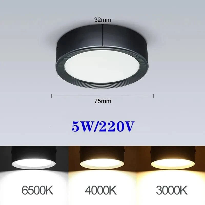 Spot LED pliable PULSE : Montage surface, Réglage rotatif, Éclairage intérieur | Marco Lucetti Type B mince 5 W 220 V / Noir / Blanc chaud