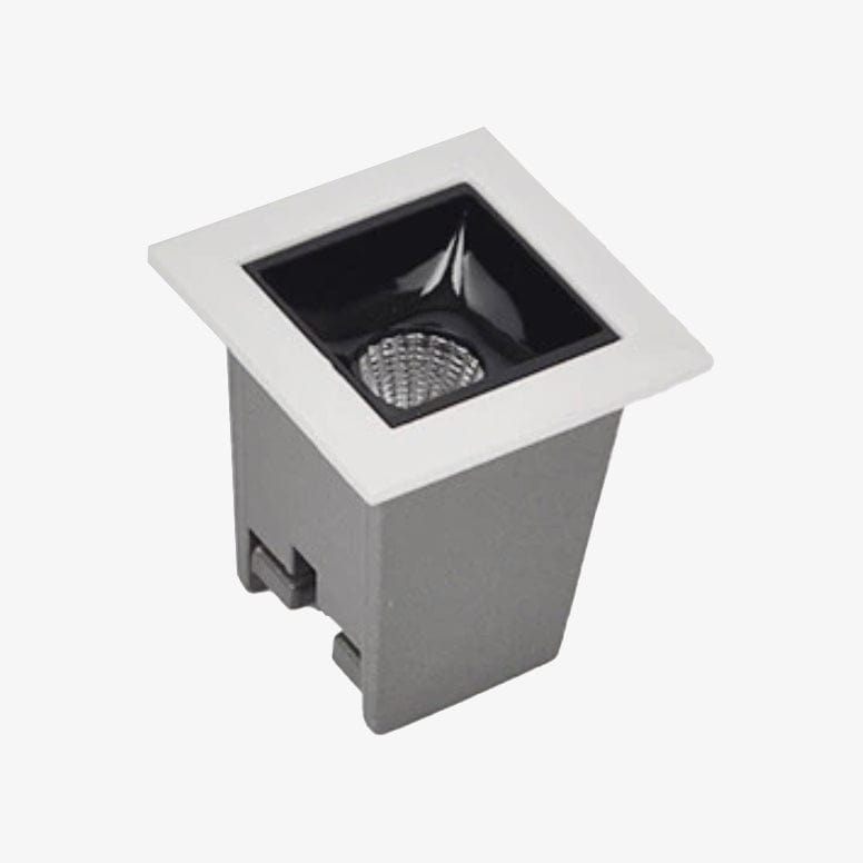 Spot LED rectangulaire encastrable Balvin Ultra-Design | Marco Lucetti Froide / 1X2W - Dimmable / Blanc et noir