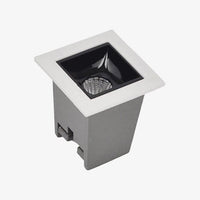 Spot LED rectangulaire encastrable Balvin Ultra-Design | Marco Lucetti Froide / 1X2W - Dimmable / Blanc et noir