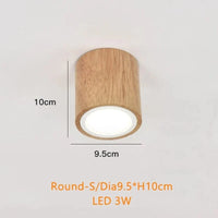 Spot Led rond en bois au design scandinave | Marco Lucetti Les manches / Blanc chaud 3000K