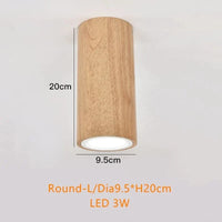 Spot Led rond en bois au design scandinave | Marco Lucetti Rond L / Blanc chaud 3000K