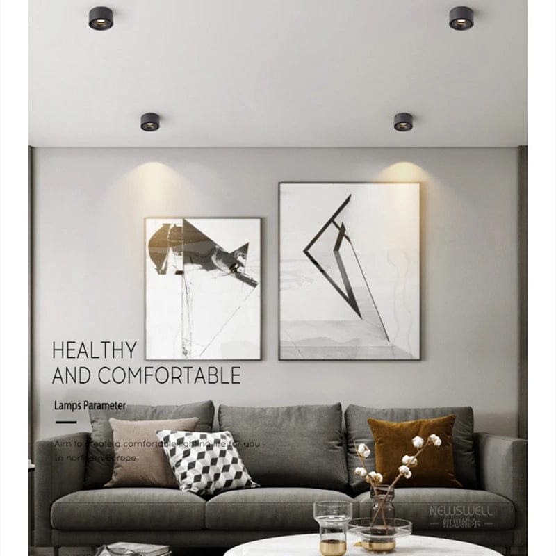 Spot LED rond en surface à intensité ajustable | Marco Lucetti