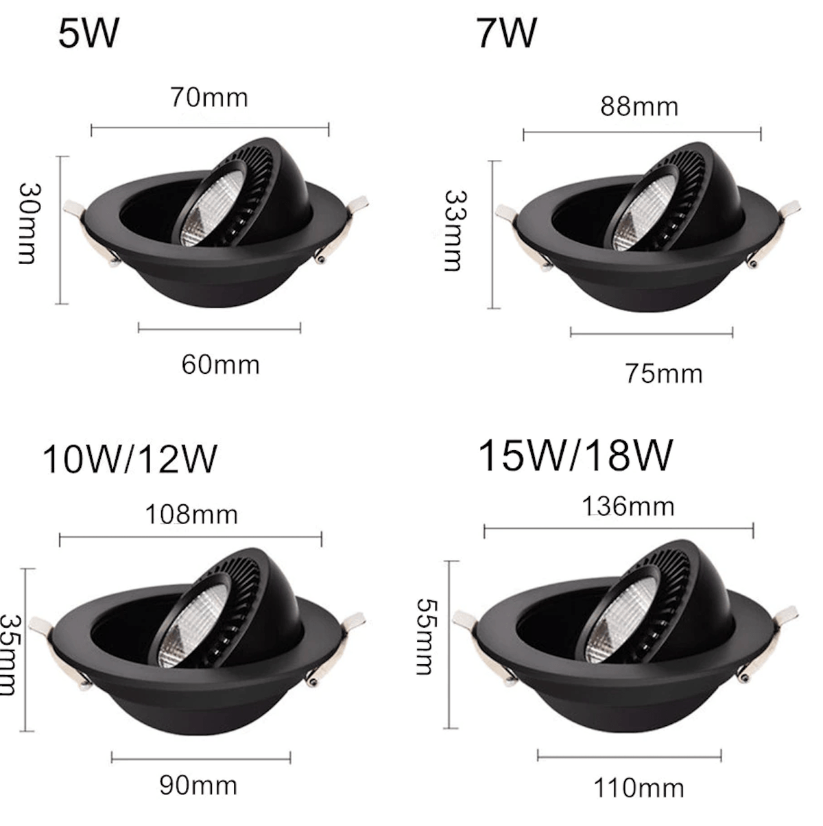 Spot LED rond encastrable orientable | Marco Lucetti
