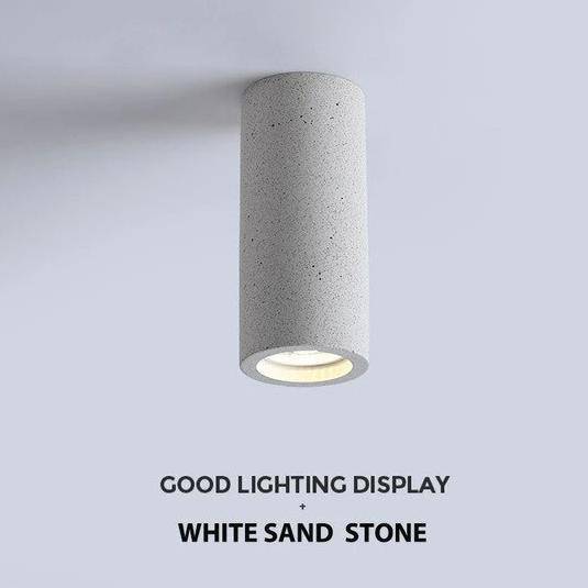Spot LED Rond Industriel en Ciment | Marco Lucetti Blanc / H16cm