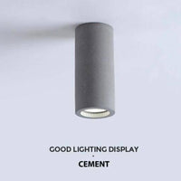Spot LED Rond Industriel en Ciment | Marco Lucetti Gris / H16cm