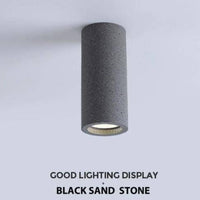 Spot LED Rond Industriel en Ciment | Marco Lucetti Noir / H10cm