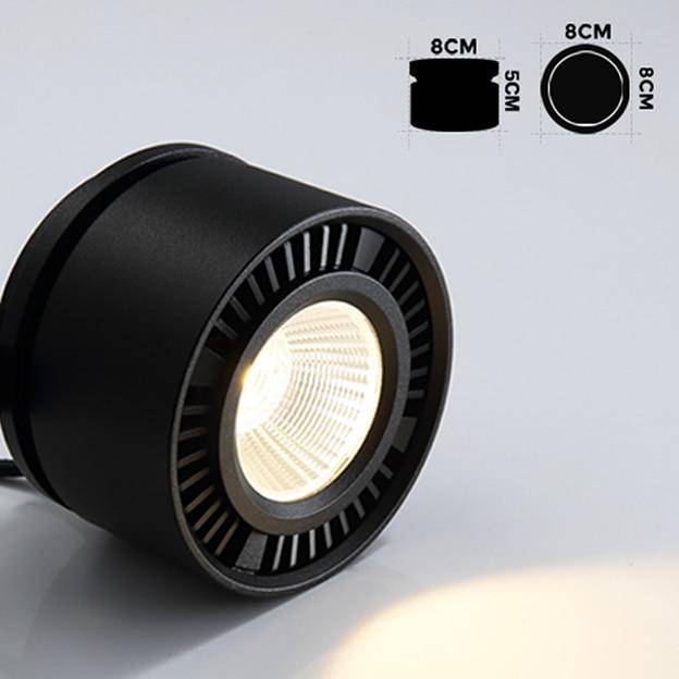 Spot LED rond Loft 360° Rotation | Marco Lucetti Noir / 10W / Froide