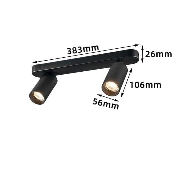 Spot LED Rond Multicylindre | Marco Lucetti Noir - 2 / 7W / Dimmable