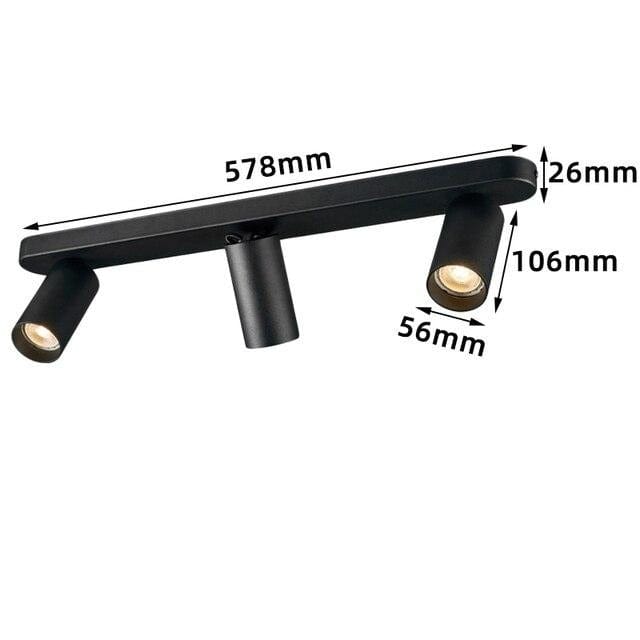 Spot LED Rond Multicylindre | Marco Lucetti Noir - 3 / 7W / Dimmable