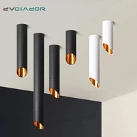 Spot LED Surface Monté Plafond Downlight 7W - Lumières de Cuisine Entreprise Table Salle À Manger Bar Comptoir Boutique | Marco Lucetti Blanc naturel / Noir / Longueur 400mm