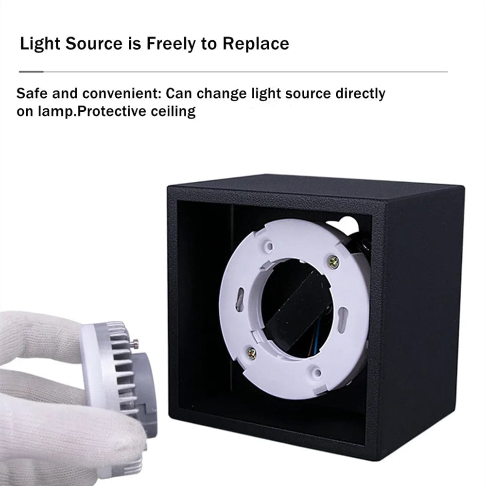 Spot LED Surface montés lampe GX53 remplaçable rotative LED éclairage moderne intérieur | Marco Lucetti