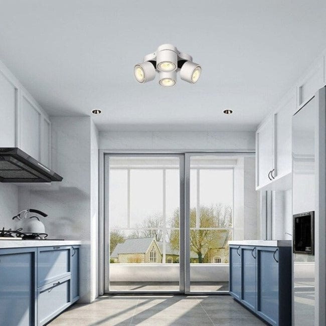 Spot LED ultramoderne avec 4 lumières réglables. | Marco Lucetti