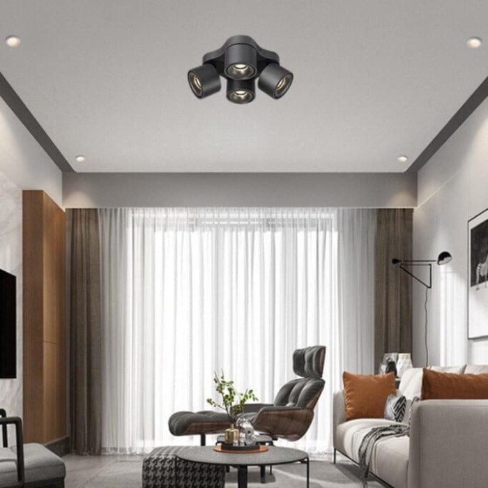 Spot LED ultramoderne avec 4 lumières réglables. | Marco Lucetti