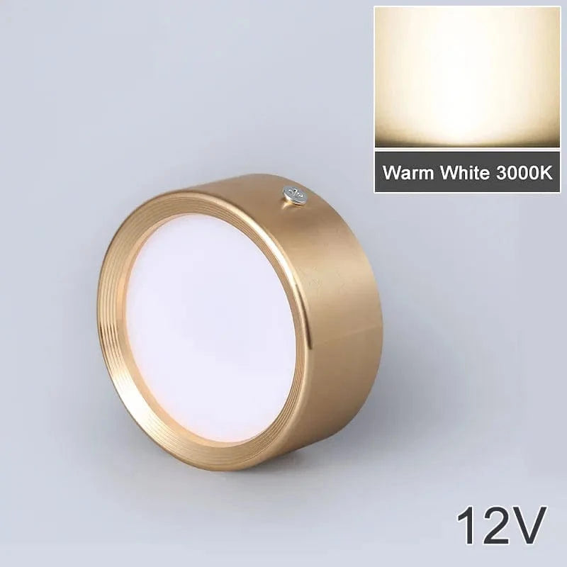 Spot LED UltraSlim sans fil | Marco Lucetti Corps en or-3000K / 5W 12V