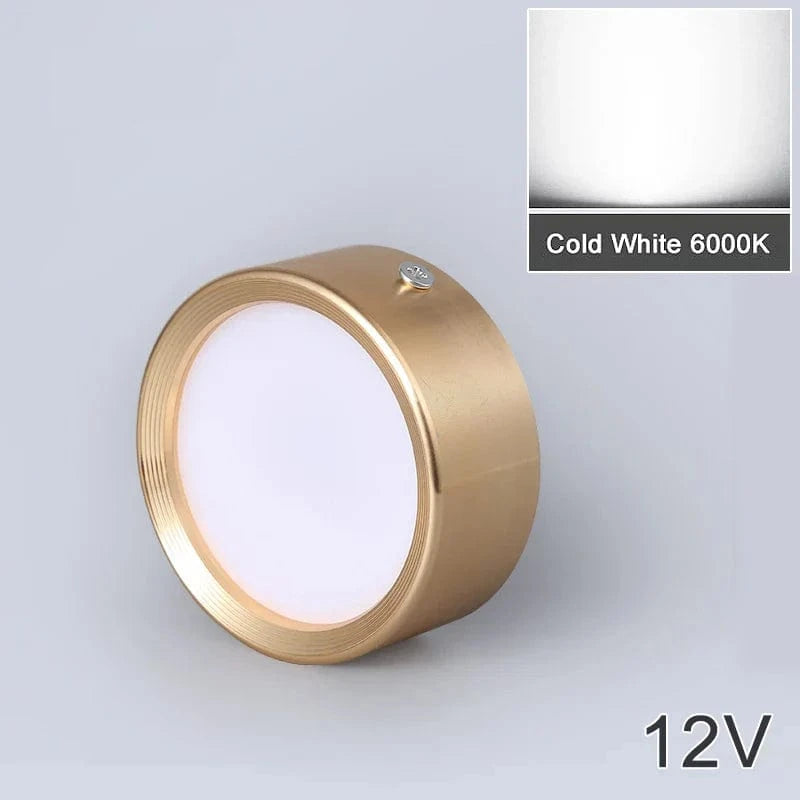 Spot LED UltraSlim sans fil | Marco Lucetti Corps en or-6000K / 12W 12V