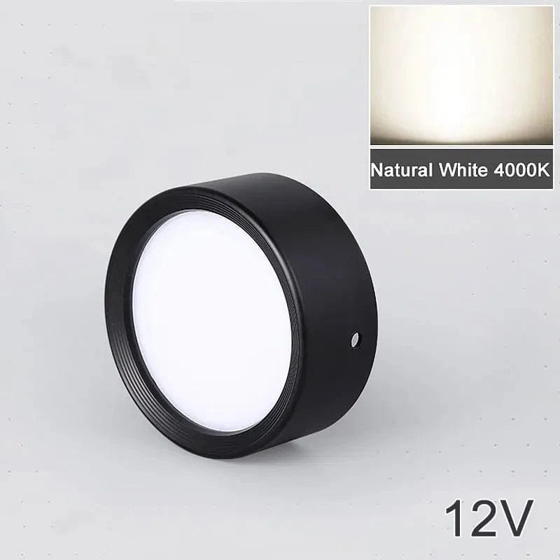 Spot LED UltraSlim sans fil | Marco Lucetti Corps noir-4000K / 12W 12V