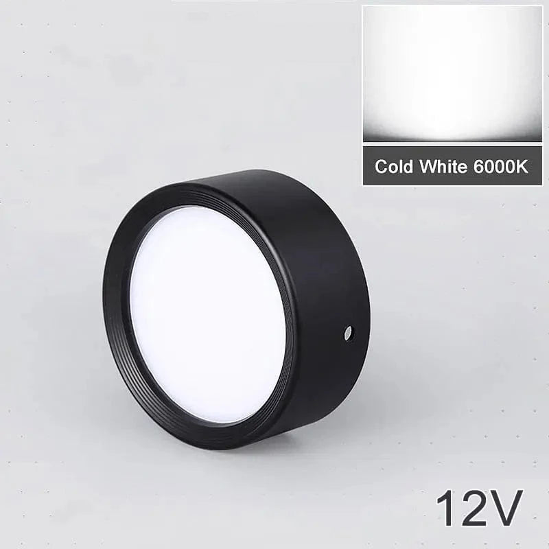 Spot LED UltraSlim sans fil | Marco Lucetti Corps noir-6000K / 12W 12V