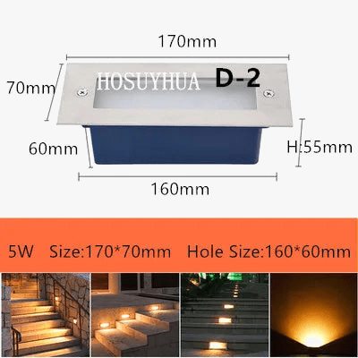 Spot luminaire encastré pour escalier sol LED 3W 5W IP65 - Éclairage extérieur pour jardin et paysage | Marco Lucetti