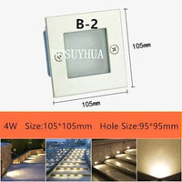 Spot luminaire encastré pour escalier sol LED 3W 5W IP65 - Éclairage extérieur pour jardin et paysage | Marco Lucetti B-2-4W / Blanc chaud