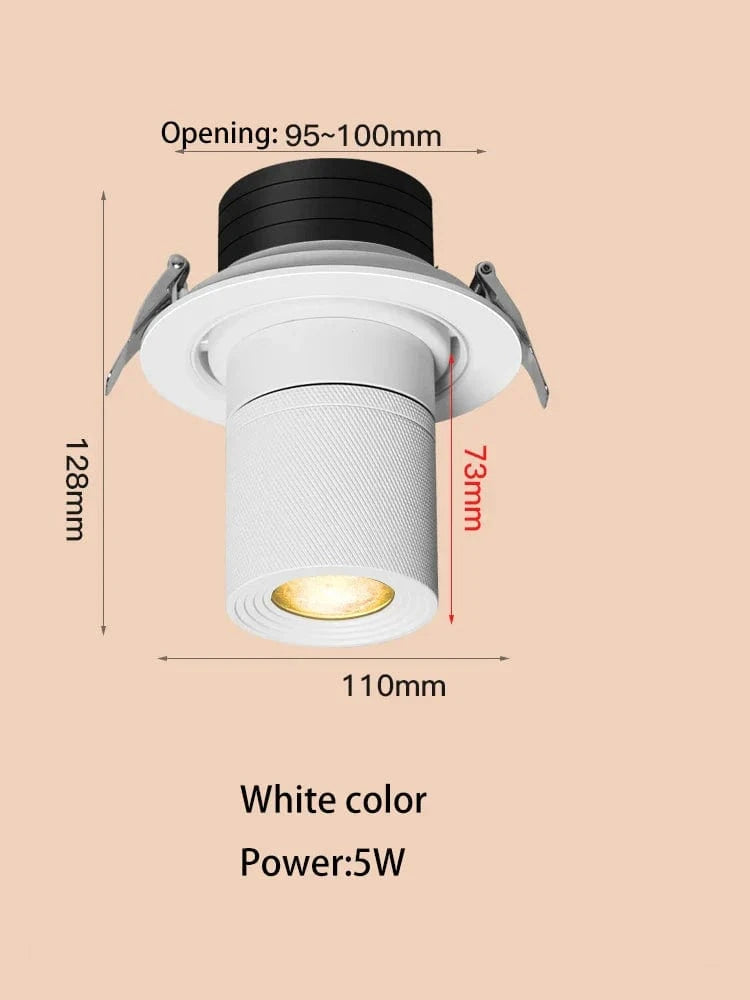 Spot lumineux Led encastrable COB Premium | Marco Lucetti Blanc 5W / 3000K