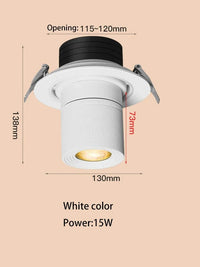 Spot Lumineux LED Encastrable COB Ultra Performant | Marco Lucetti Blanc 15W / 6000K