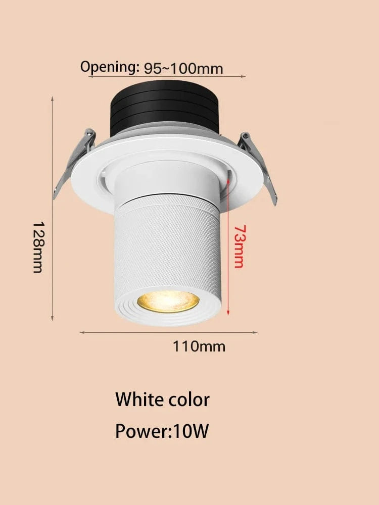 Spot lumineux LED encastrable COBvision ™ | Marco Lucetti Blanc 10W / 3000K