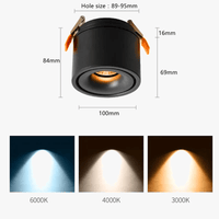 Spot lumineux LED encastrable rotatif avec technologie Cob | Marco Lucetti
