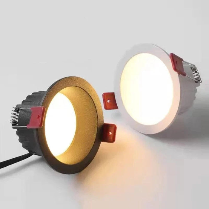 Spot lumineux LED rond anti-éblouissant encastrable - Plafonnier | Marco Lucetti 3 couleurs / Noir