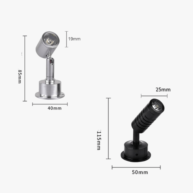 Spot lumineux LED rotatif pour armoire - Lumi-Rotatif | Marco Lucetti