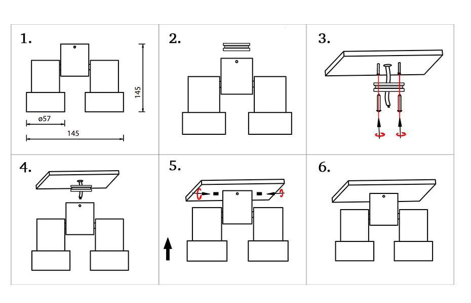 Spot moderne à double LED en aluminium blanc | Marco Lucetti