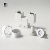 Spot moderne à double LED en aluminium blanc | Marco Lucetti