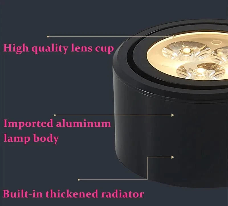 Spot monté en Surface Downlight COB LED pour un éclairage intérieur optimal | Marco Lucetti