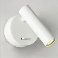 Spot mural intelligent avec interrupteur marche-arrêt, LED 3W, faisceau focalisé, tête rotative et pilote intégré | Marco Lucetti Blanc mat / Blanc chaud 3000K | 3W