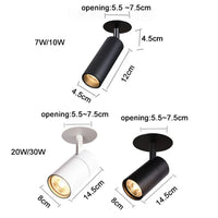 Spot plafond LED Tube : Blanc ou Noir | Marco Lucetti