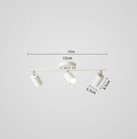 Spot Plafond pour Dressing et Chambre, Éclairage sur Rail | Marco Lucetti 3 têtes blanches / Blanc chaud