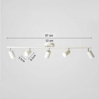 Spot Plafond pour Dressing et Chambre, Éclairage sur Rail | Marco Lucetti 5 têtes blanches / Blanc chaud