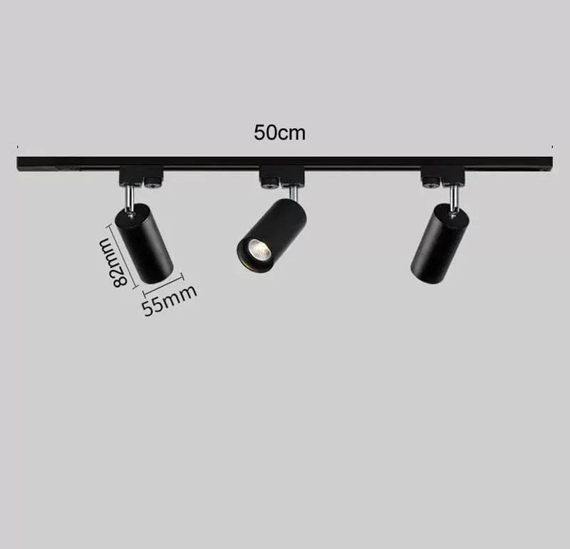 Spot Plafond pour Dressing et Chambre, Éclairage sur Rail | Marco Lucetti Suivi 3 lumière B / Blanc chaud
