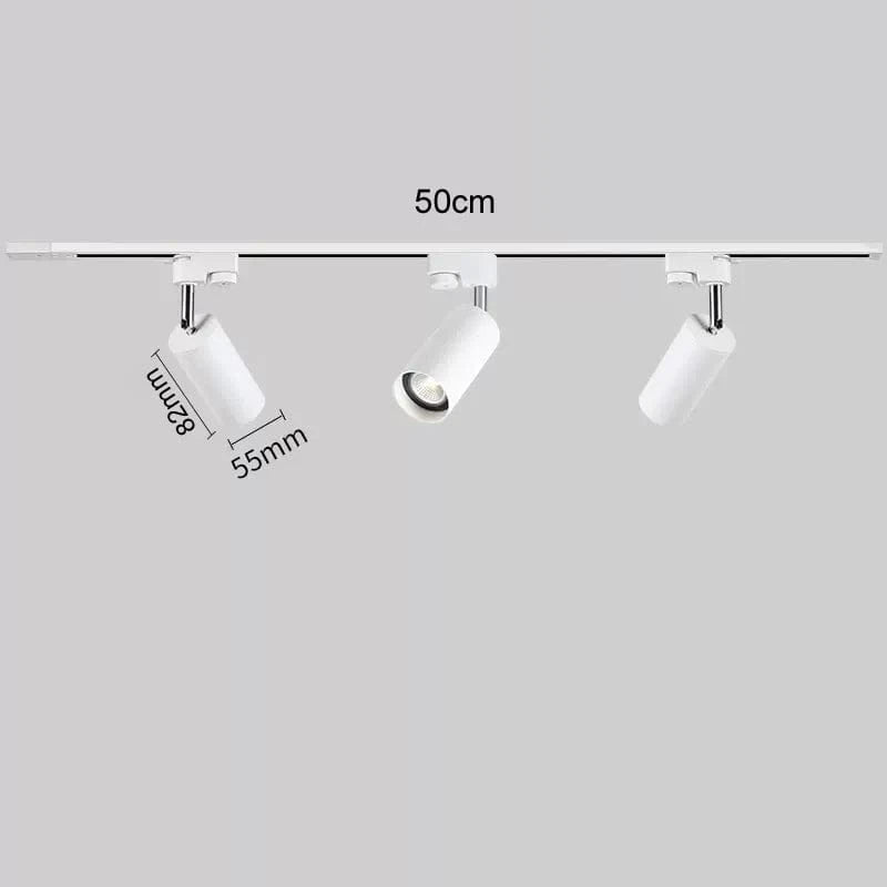 Spot Plafond pour Dressing et Chambre, Éclairage sur Rail | Marco Lucetti Suivi 3 lumière W / Blanc chaud