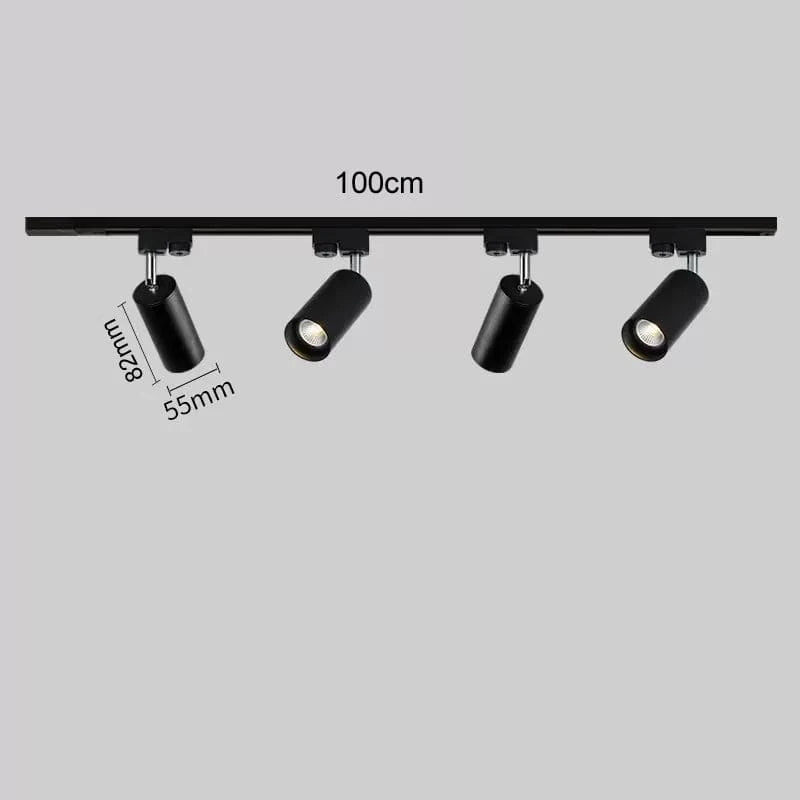 Spot Plafond pour Dressing et Chambre, Éclairage sur Rail | Marco Lucetti Suivi 4 lumière B / Blanc chaud