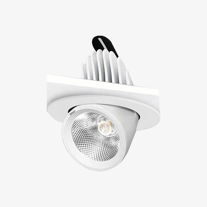 Spot rond à LED pivotable à 360° en finition aluminium blanc | Marco Lucetti Naturelle / 5W