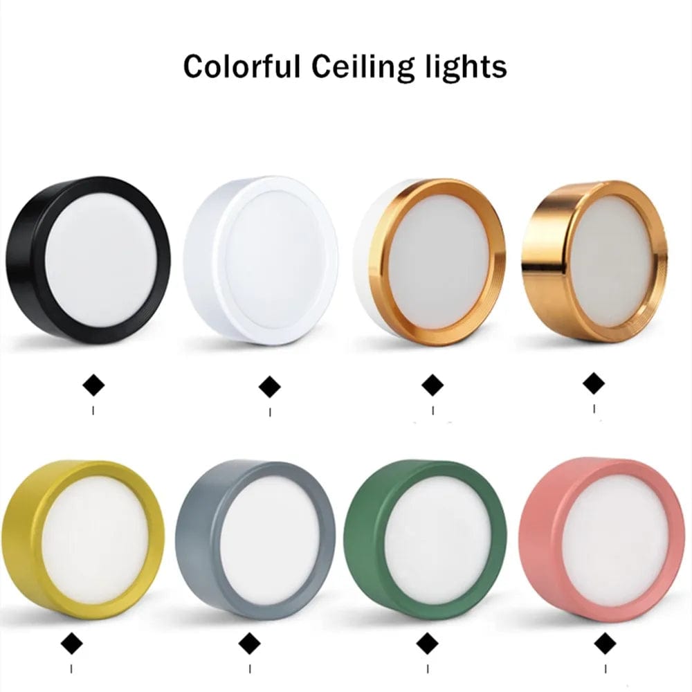 Spot rond LED Downlight moderne coloré plafonnier monté en Surface - Éclat Illuminateur | Marco Lucetti