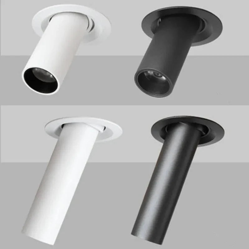 Spot Tube Long encastré LED - Noir/Blanc - 12W | Marco Lucetti