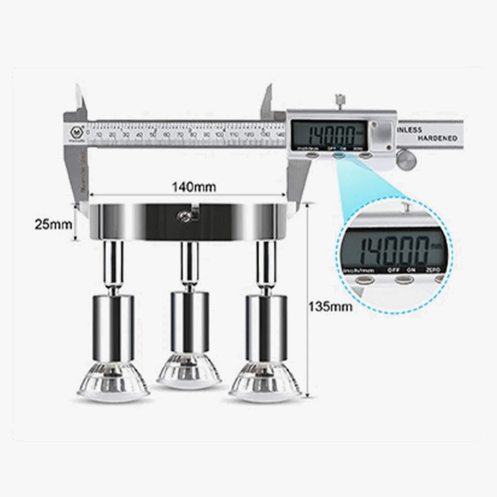 Spotlight Trinity Chrome Black Gloss GU10 | Marco Lucetti