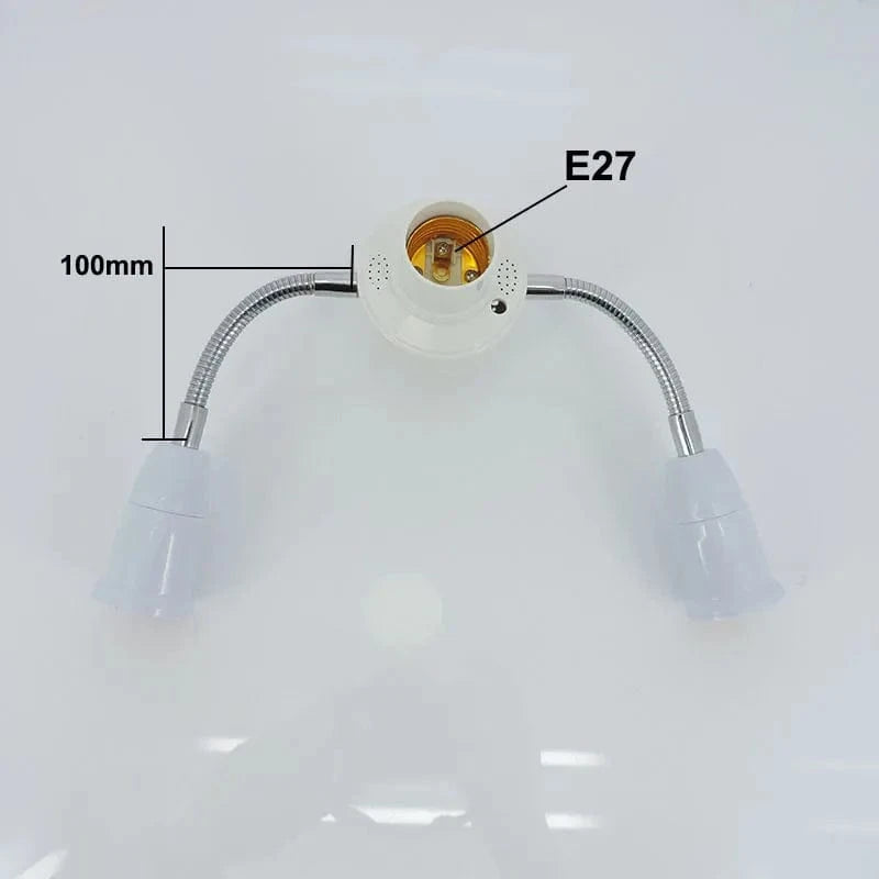 Spots Base LED avec Adaptateur Séparateur et Tuyau Extension de Marque | Marco Lucetti 2 plus 1 e27