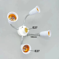 Spots Base LED avec Adaptateur Séparateur et Tuyau Extension de Marque | Marco Lucetti 4 plus 1 e27