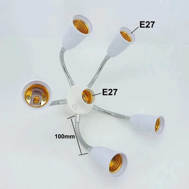 Spots Base LED avec Adaptateur Séparateur et Tuyau Extension de Marque | Marco Lucetti 5 plus 1 e27